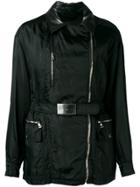 Prada Vintage Leather Collar Jacket - Black