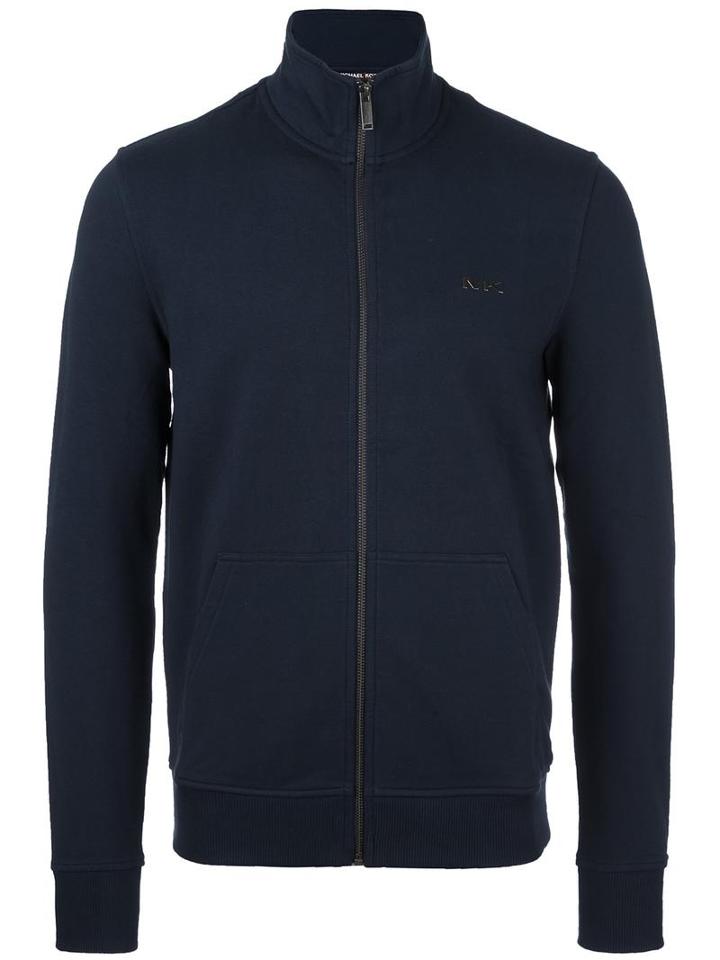 Michael Kors Zipped Sweatshirt, Men's, Size: Large, Blue, Cotton/spandex/elastane