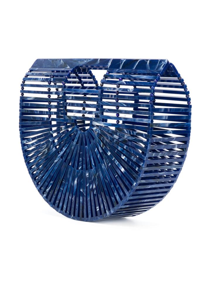 Cult Gaia Transparent Rounded Tote - Blue
