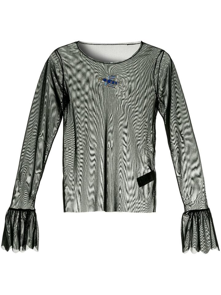 Tu Es Mon Trésor Longsleeved Mesh T-shirt - Black