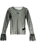 Tu Es Mon Trésor Longsleeved Mesh T-shirt - Black