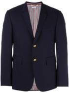 Thom Browne Two Button Blazer, Men's, Size: 3, Blue, Wool/cupro