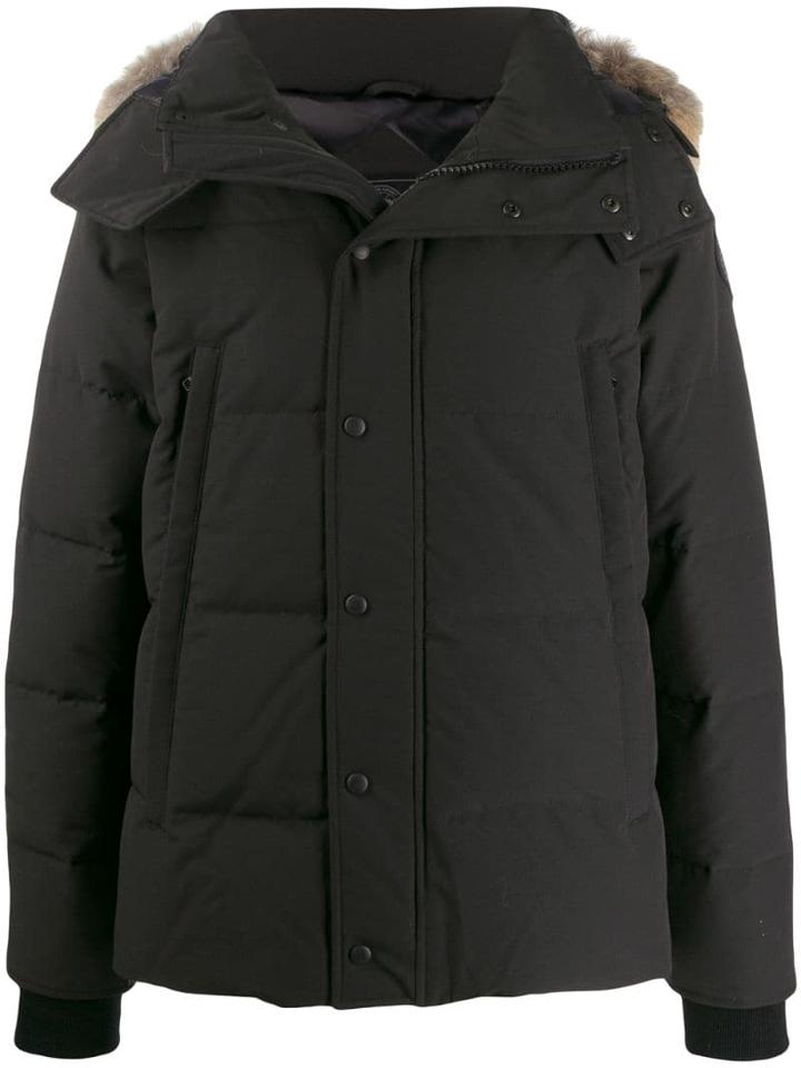 Canada Goose Detachable Fur Trimmed Jacket - Black