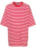 Undercover Striped Oversized T-shirt - Red