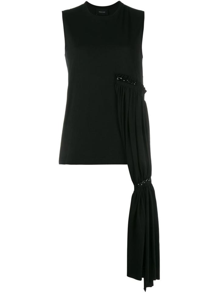 Simone Rocha Asymmetric Draped Tank Top