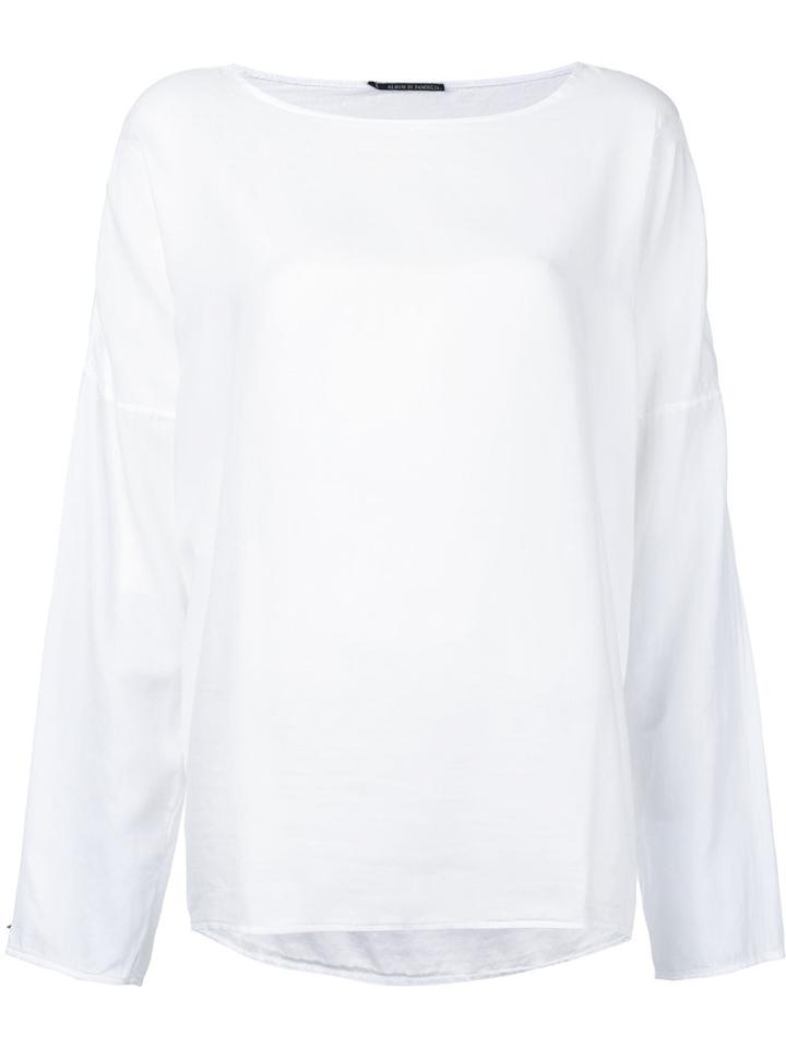 Album Di Famiglia - Longsleeved T-shirt - Women - Cotton - M, White, Cotton