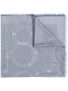 Salvatore Ferragamo - Logo Scarf - Women - Silk/cashmere - One Size, Grey, Silk/cashmere