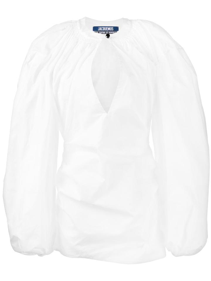 Jacquemus - Balloon Sleeve Mini Dress - Women - Cotton - 38, Women's, White, Cotton