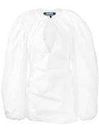 Jacquemus - Balloon Sleeve Mini Dress - Women - Cotton - 38, Women's, White, Cotton
