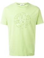 Stone Island Compass Print T-shirt, Men's, Size: Xxl, Green, Cotton
