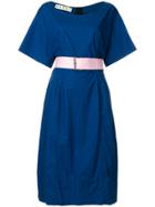 Marni Oversized Belted Midi Dress - Blue