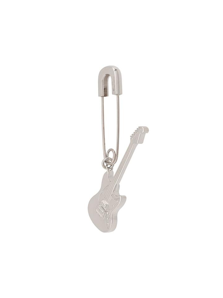 Ambush Guitar Earrings - Silver