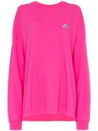 We11done Well Done Patch Oversized Cotton Jersey Sweatshirt - Pink