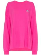 We11done Well Done Patch Oversized Cotton Jersey Sweatshirt - Pink