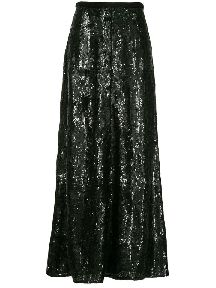 Layeur Barbara Sequin Embellished Skirt - Black
