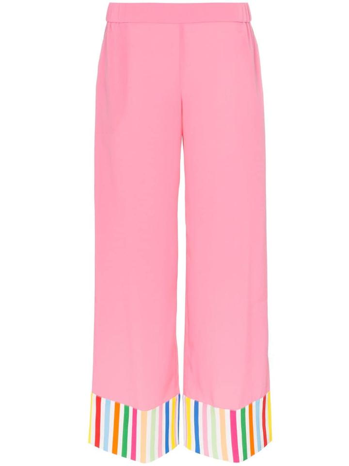 Mira Mikati Contrast Stripe Wide Leg Trousers - Pink