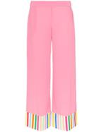 Mira Mikati Contrast Stripe Wide Leg Trousers - Pink