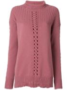 Barrie Twisted Tales Turtleneck Jumper - Pink & Purple