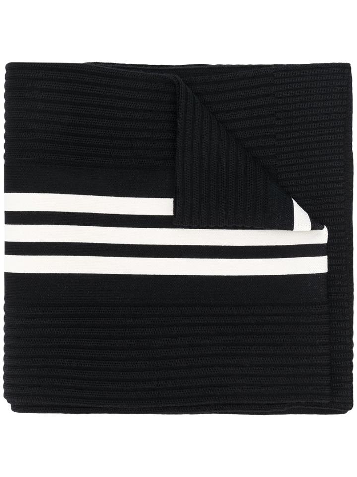 Y-3 Logo Stripe Scarf - Black