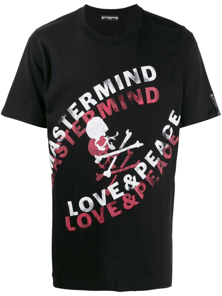 Mastermind Japan 'love & Peace' Print T-shirt - Black