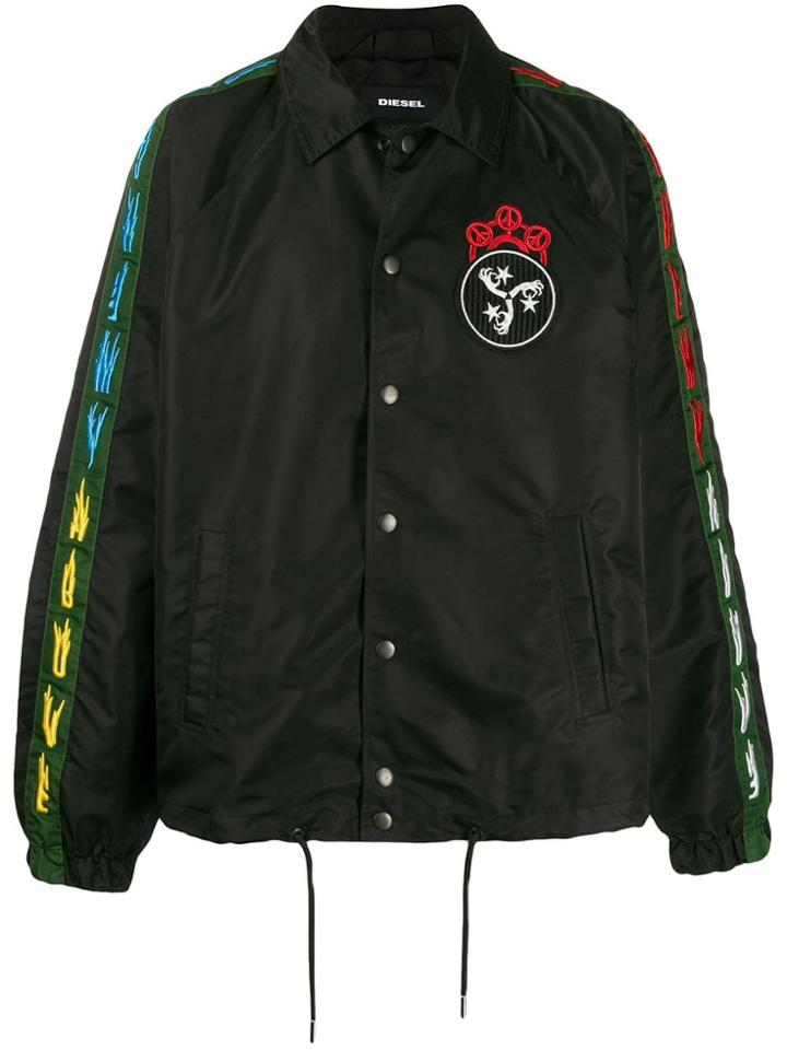 Diesel Embellished Coach Jacket - Black