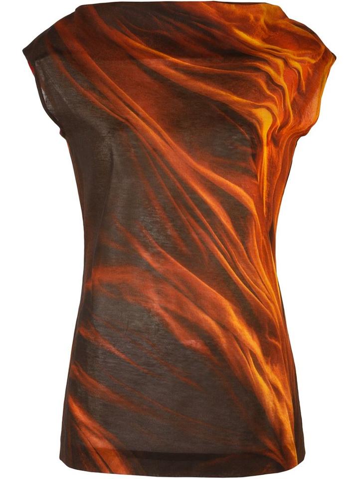 Maison Margiela Trompe L'oeil Print Top
