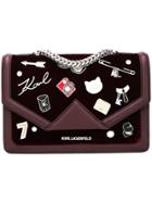 Karl Lagerfeld K/klassik Pins Tote Bag - Red