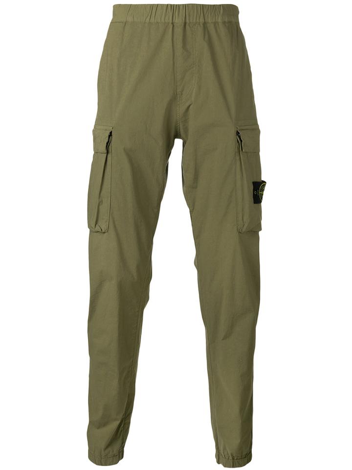 Tapered Cargo Trousers - Men - Cotton/spandex/elastane - 32, Green, Cotton/spandex/elastane, Stone Island