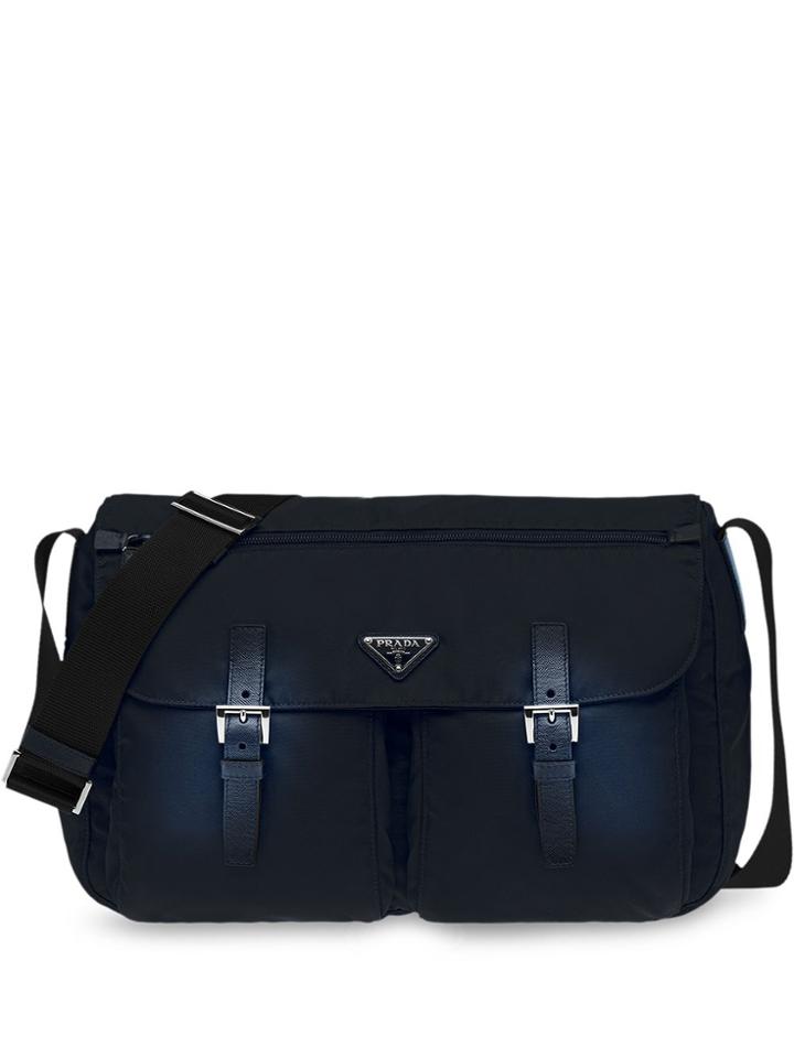 Prada Buckled Shoulder Bag - Blue