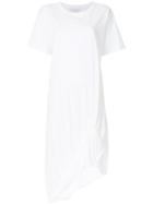 Facetasm Asymmetric T-shirt Dress - White