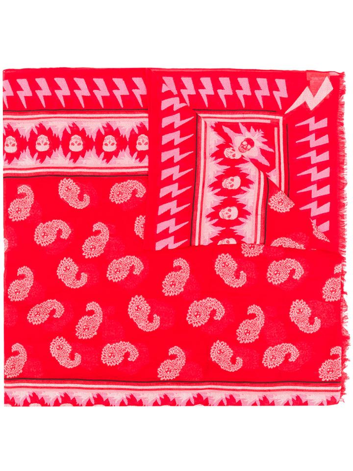Zadig & Voltaire Bindi Paisley Print Scarf - Red