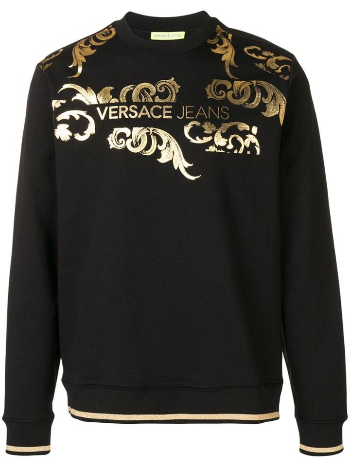 Versace Jeans Baroque Leaf Sweatshirt - Black