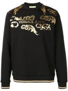 Versace Jeans Baroque Leaf Sweatshirt - Black