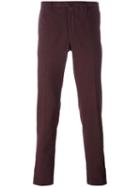 Incotex Chino Trousers, Men's, Size: 54, Red, Cotton/spandex/elastane