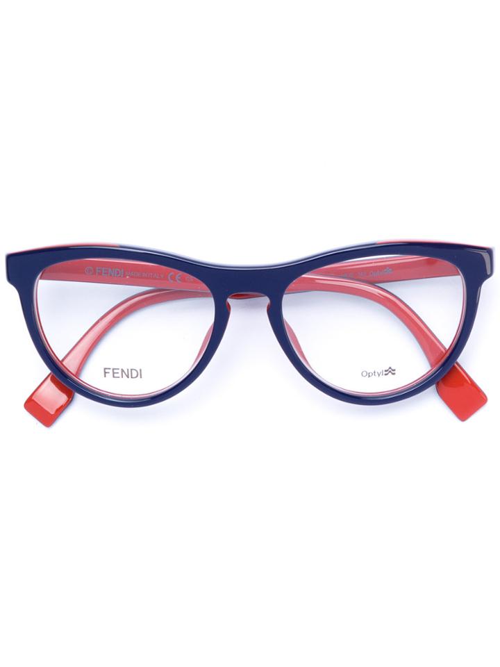 Fendi Eyewear Cat Eye Glasses - Blue