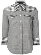 R13 Gingham And Houndstooth Shirt - Black