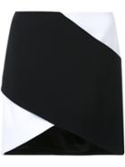 Mugler Two-tone Cross-over Mini Skirt