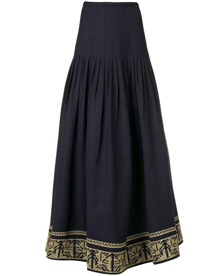Zeus+dione Acropolis Embroidered Skirt - Blue