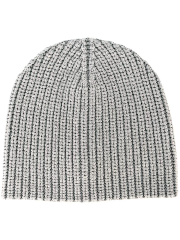 Eleventy Knitted Hat, Men's, Grey, Virgin Wool