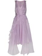 Preen By Thornton Bregazzi Ruffle Dress With Full Skirt - Pink &