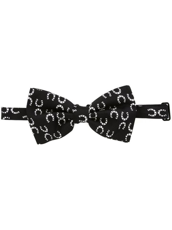 Dolce & Gabbana Horseshoe Print Bow Tie