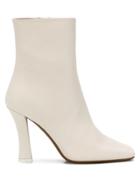 Neous Square Toe Ankle Boots - White