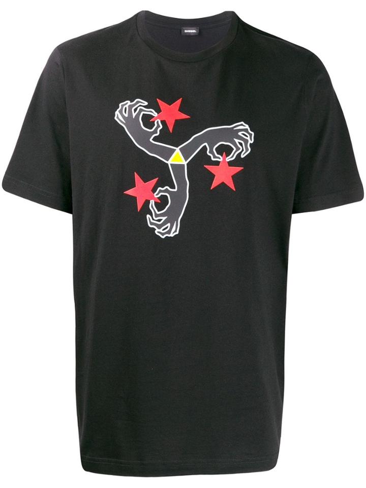 Diesel Hand Print T-shirt - Black