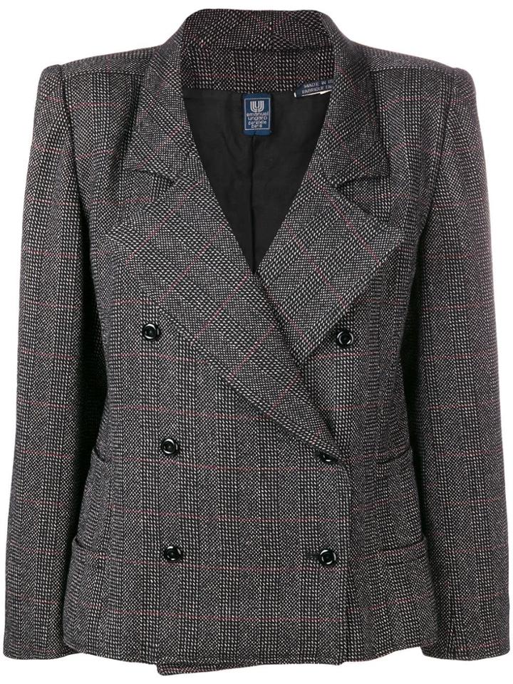 Emanuel Ungaro Vintage 1980 Double Breasted Blazer - Black