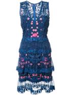 Marchesa Notte Floral Dress - Blue