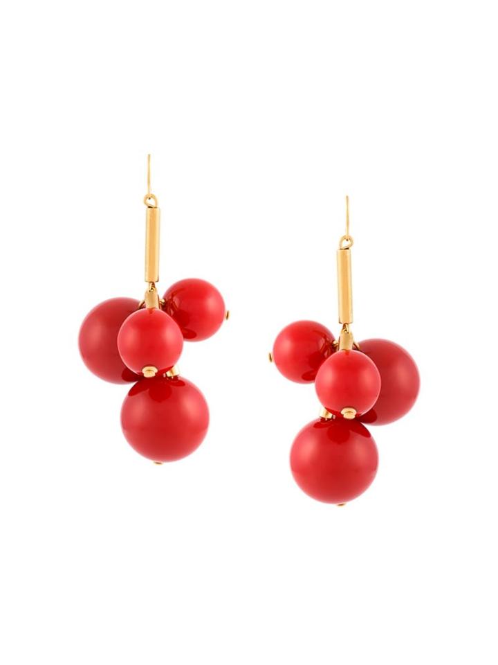 Marni Leverbeck Earrings, Women's, Red, Resin