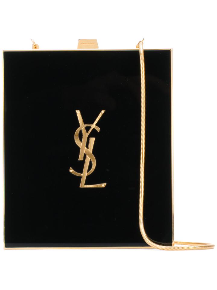 Saint Laurent Tuxedo Box Clutch - Black