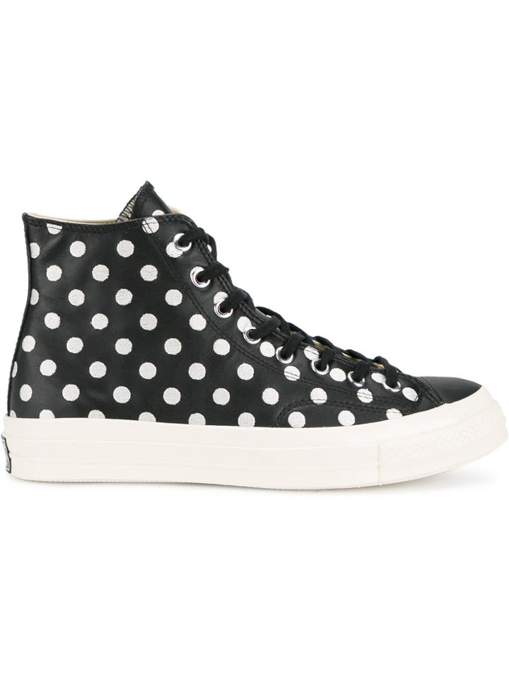 Converse Black Polka Dot All Star Hi 70's Trainers
