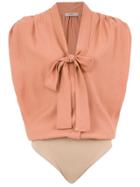 Egrey Bow Detail Bodysuit - Pink