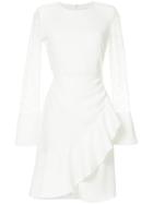 Goen.j Cuffed Ruffle-trimmed Dress - White